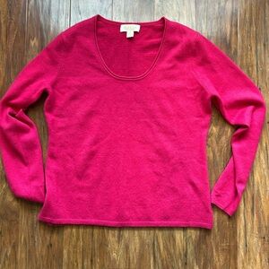 Pink Cashmere Sweater Women’s Size Large Perfect for Fall/Winter